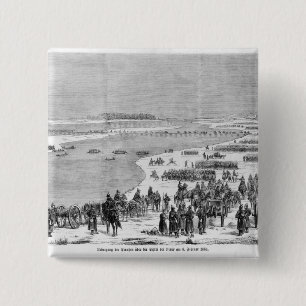 The Prussian army crossing the Shlei at Arnis 15 Cm Square Badge