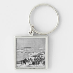 The Prussian army crossing the Shlei at Arnis Key Ring
