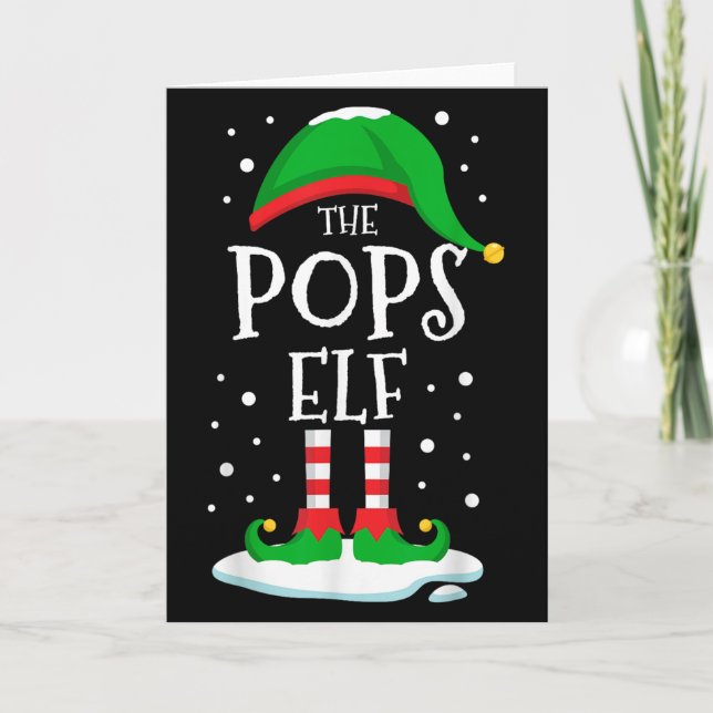 The Ps Elf Christmas Family Matching Xmas Grandpa  Card (Front)
