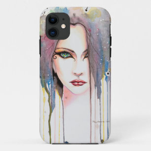 The Psychic Watercolor Modern Art Portrait iPhone 11 Case