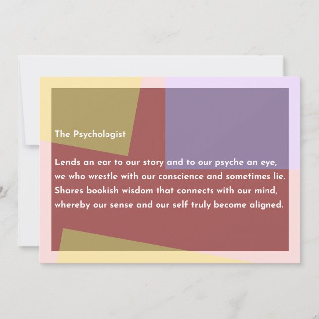 The Psychologist Thank You Card (Front)