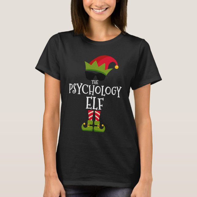 The Psychology Elf Matching Family Group Christmas T-Shirt (Front)