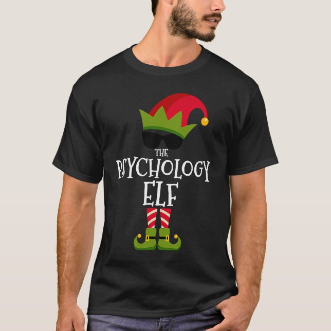 The Psychology Elf Matching Family Group Christmas T-Shirt (Front)