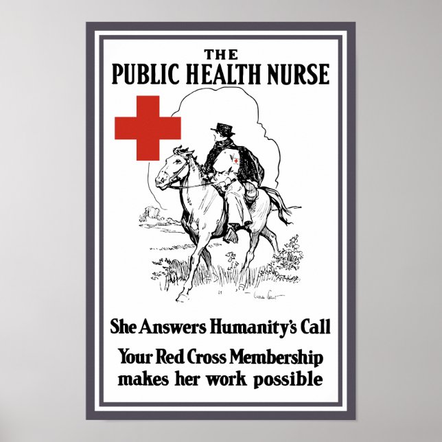 The Public Health Nurse -- Red Cross Poster (Front)