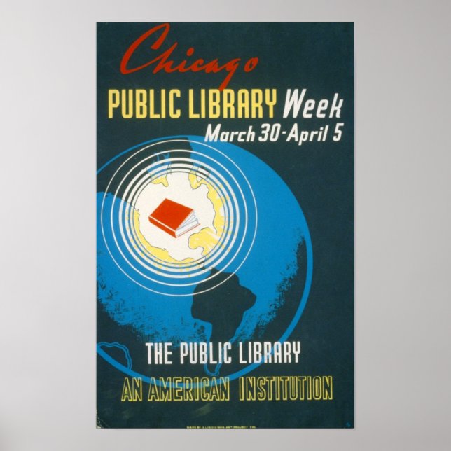 The Public Library Vintage Poster (Front)