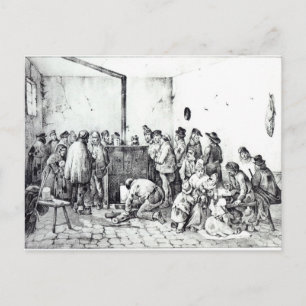 The Public Warming Room in Paris, 1840 Postcard