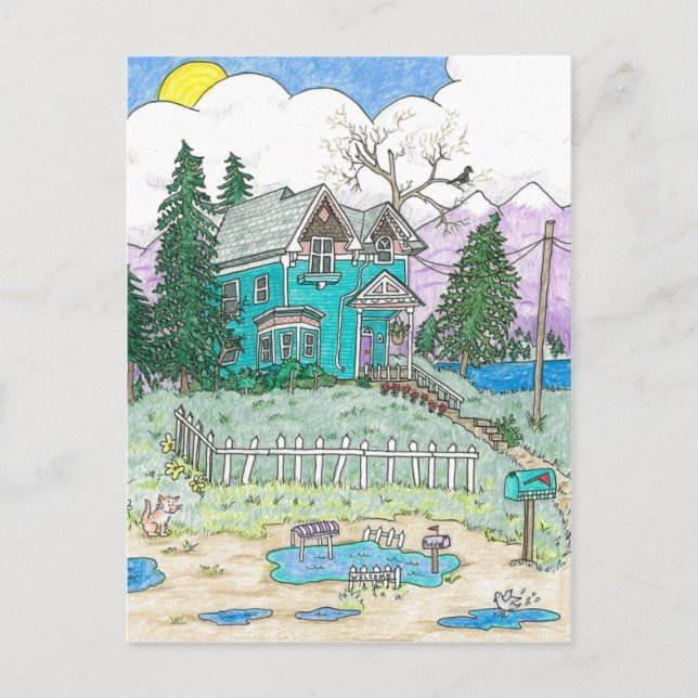 The Puddle, Chasing the Rainbows Postcard (Front)