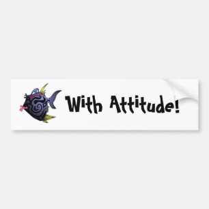 "The Puffer" Fish With Attitude Bumper Sticker