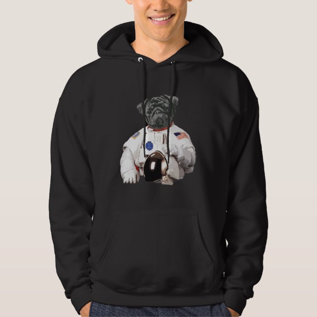 The Pug Astronaut Space Dog Essential T-Shirt 560 Hoodie (Front)