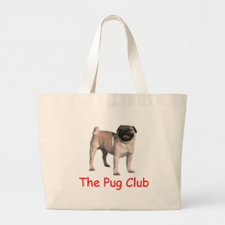 The Pug Club Large Tote Bag