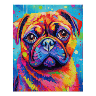 The Pug Dog 005 - Zetton Ziana Poster