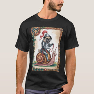 The Pug Knight and the Fast Snail T-Shirt