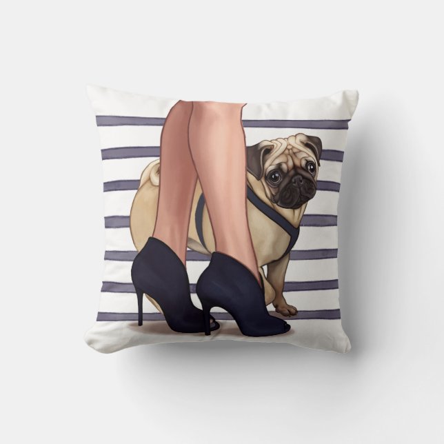 The Pug Life Cushion (Front)