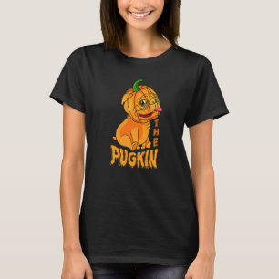 The Pugkin Dog Trick Or Treating Pug Halloween T-Shirt