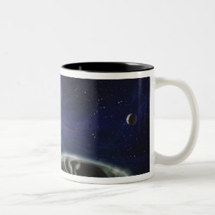 The pulsar planet system Two-Tone coffee mug