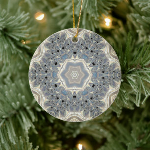 The Pulse of a Fractal Dream Ceramic Ornament