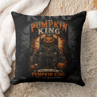 The Pumpkin King Throw Pillow Halloween Horror