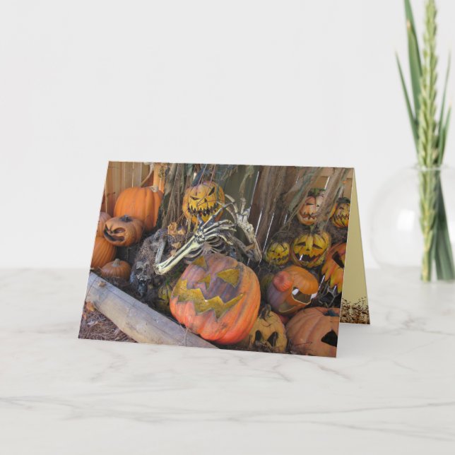The Pumpkin Master Halloween Greeting Card (Front)