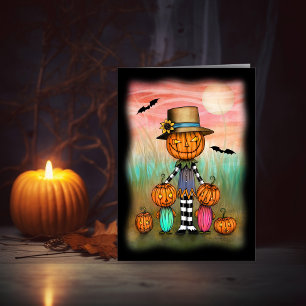 The Pumpkin People Cute Halloween Artwork Card