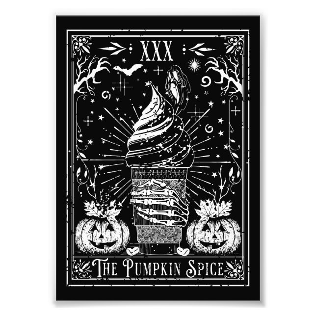 The Pumpkin Spice Tarot Card Photo Print (Front)