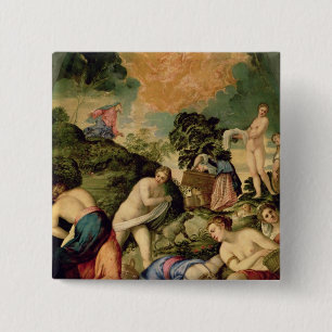 The Purification of the Midianite Virgins 15 Cm Square Badge