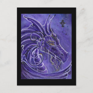 The Purple dragon fantasy art by Renee Lavoie Postcard