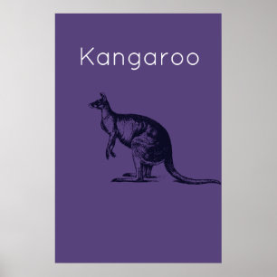 The Purple Kangaroo Modern Wall Art