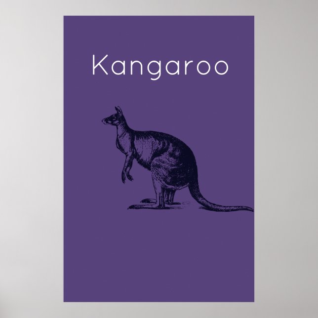 The Purple Kangaroo Modern Wall Art (Front)