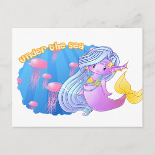 The purple Mermaid Postcard