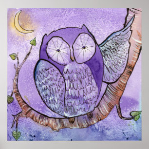 The Purple Owl Poster