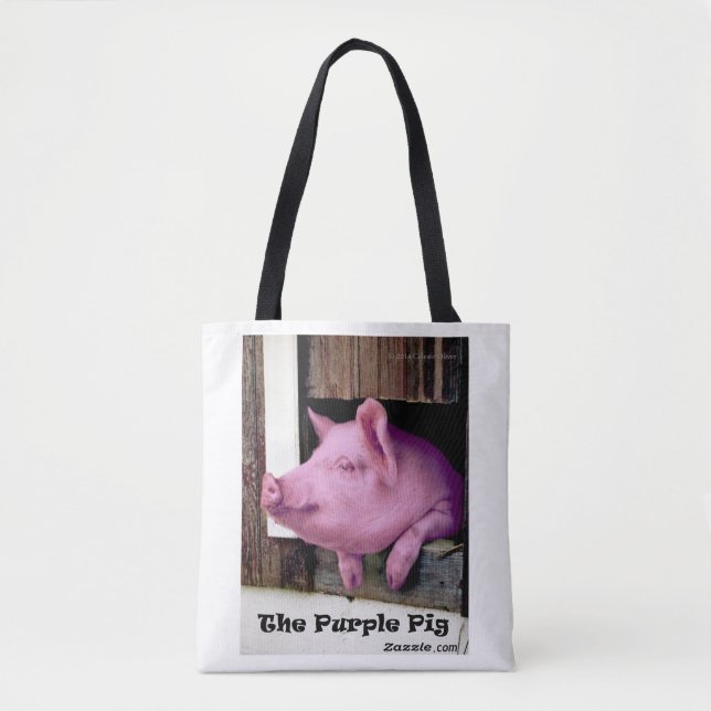 The Purple Pig Tote Bag (Front)