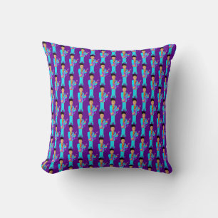 The Purple Pixie – Funk Legend Pattern Throw Pillo Cushion