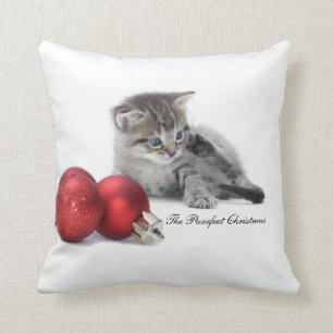The Purrfect Christmas kitten cushion