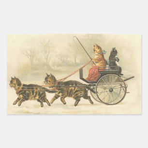 The PUrrfect Coach Postcard Rectangular Sticker