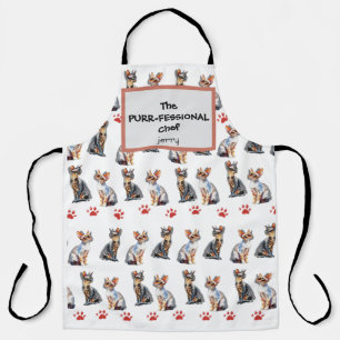"The Purrfessional Chef" Cat Lover Custom Apron