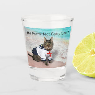 The Purrrrrfect Catty Shot ! Glass