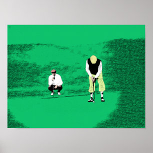 The Putt - Original Golf Art Print
