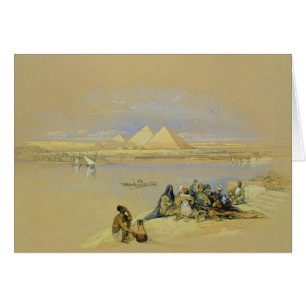 The Pyramids at Giza, near Cairo (w/c)