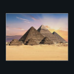 The Pyramids Egypt Bridal Shower Game Postcard<br><div class="desc">Guess the place in this fun game. The pyramids in Egypt are  iconic landmarks,   but how many of your guests will recognise it?
On the reverse is a vintage map and lines for advice for the bride to be.</div>