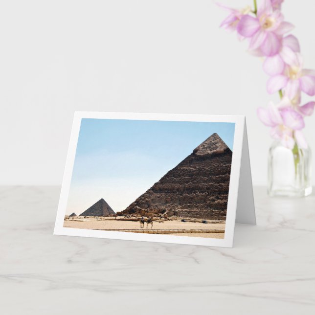 The Pyramids Of Giza, Cairo, Egypt Card (Orchid)