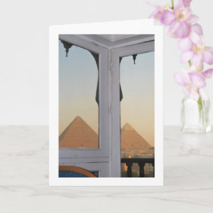 The Pyramids Of Giza From The Hotel Pyramisa Card
