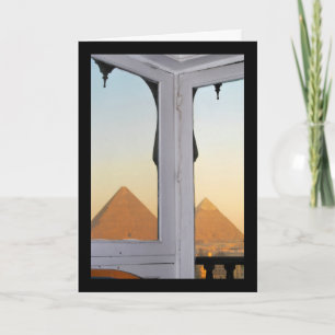 The Pyramids Of Giza From The Hotel Pyramisa Card