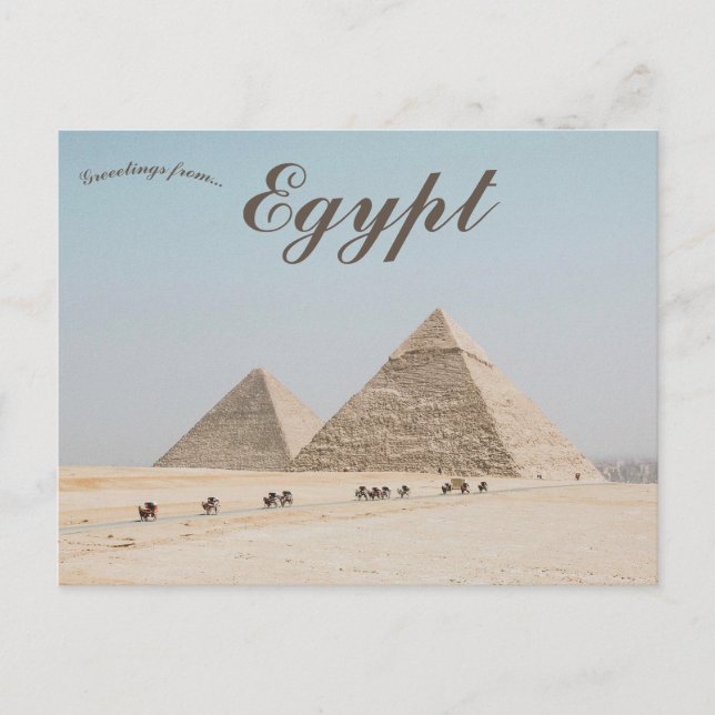 The Pyramids of Giza in Giza Egypt Postcard (Front)
