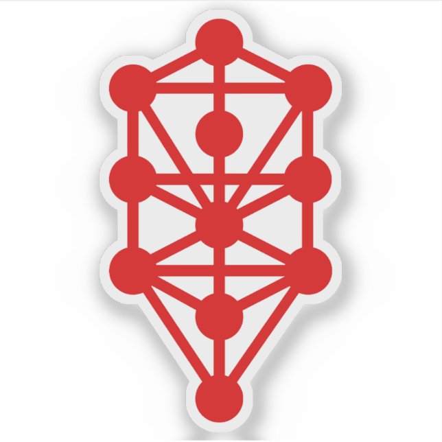 The Qabalistic Tree Of Life (red) (Front)