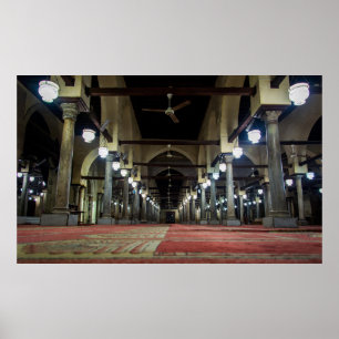 The Qibla Liwan of Azhar Mosque Muslim Egypt Cairo Poster