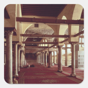 The Qibla Liwan of the Mosque of Al-Azhar Square Sticker