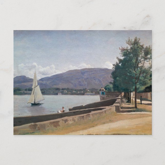 The Quai des Paquis, Geneva, c.1842 Postcard (Front)