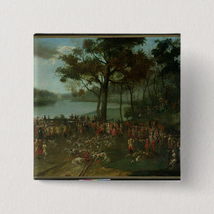 The Quarry at the Etangs de Commelles in 1771 15 Cm Square Badge