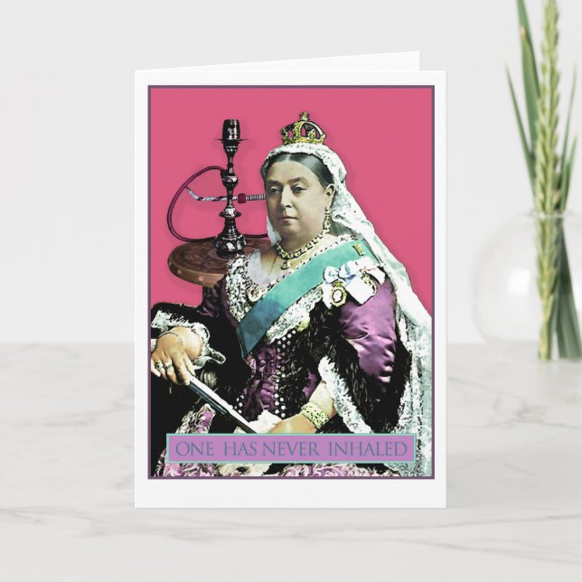 The Queen and The Hookah Card (Front)