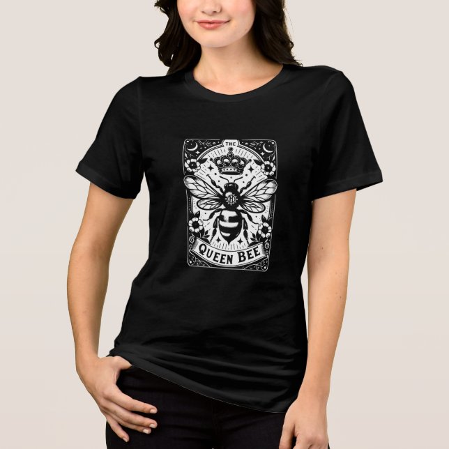 The Queen Bee Tarot Theme Tri-Blend Shirt (Front)